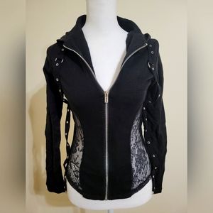 Lace hoodie - Royal Bones- NWT
